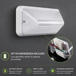 Applique Da Esterno-Selezionato da Mazzolaluce Applique nera per esterno moderna led 8,5w cct con sensore crepuscolare di movimento