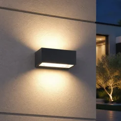 Applique Da Esterno-Top Light Applique nera per esterno spa rettangolare nera