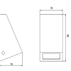Applique Da Esterno-Selezionato da Mazzolaluce Applique nera per facciata da esterno luce verso il basso ip44