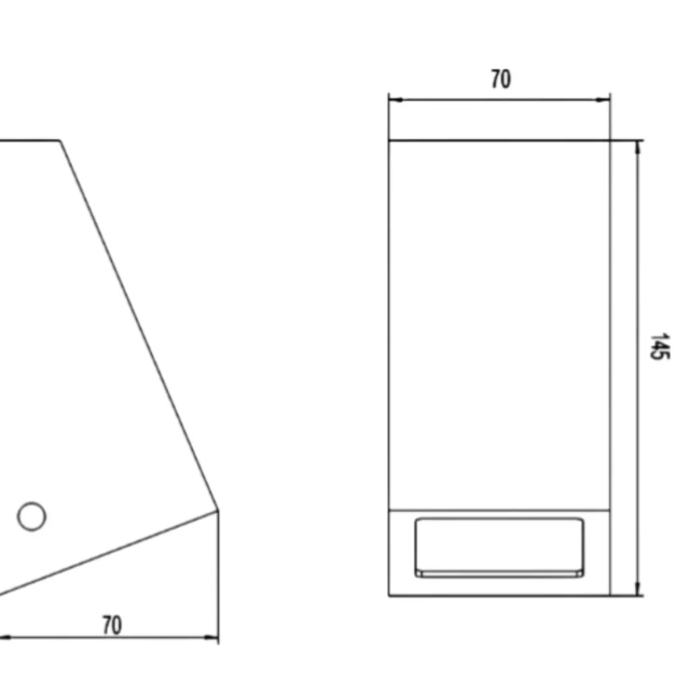 Applique Da Esterno-Selezionato da Mazzolaluce Applique nera per facciata da esterno luce verso il basso ip44