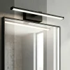 Applique Da Bagno-Fabas Luce Applique nero 30cm per specchio da bagno led 6w 3000k nala