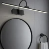Applique Da Bagno-Selezionato da Mazzolaluce Applique nero 60cm per specchio da bagno led 12w 3000k