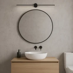 Applique Da Bagno-Selezionato da Mazzolaluce Applique nero 91cm per specchio da bagno led 10w 4000k