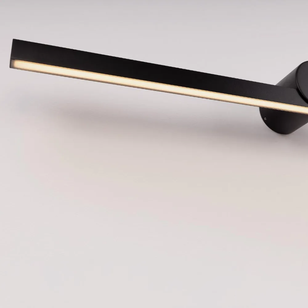 Applique Da Bagno-Selezionato da Mazzolaluce Applique nero 81cm per specchio da bagno squadrato 3000k