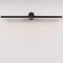 Applique Da Bagno-Selezionato da Mazzolaluce Applique nero 81cm per specchio da bagno squadrato 3000k