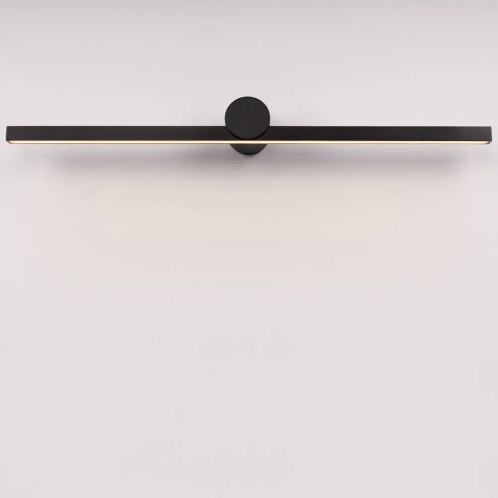 Applique Da Bagno-Selezionato da Mazzolaluce Applique nero 81cm per specchio da bagno squadrato 3000k