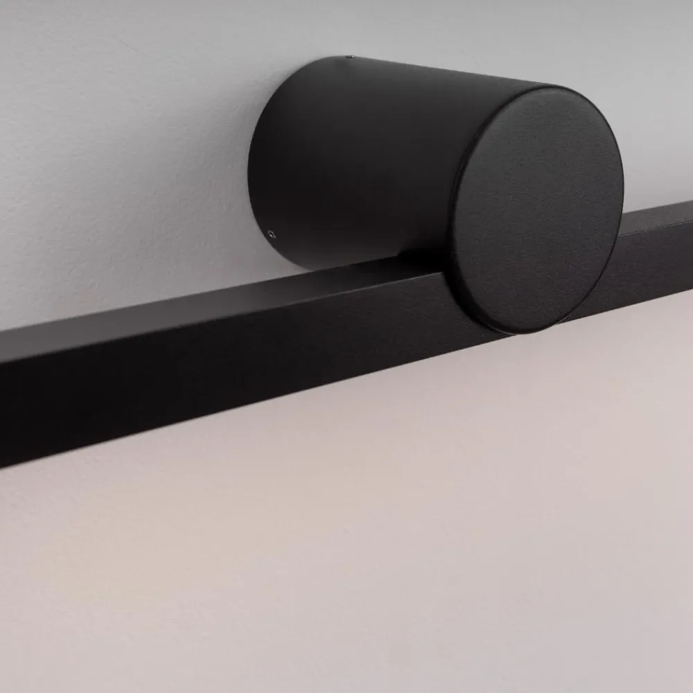Applique Da Bagno-Selezionato da Mazzolaluce Applique nero 81cm per specchio da bagno squadrato 3000k