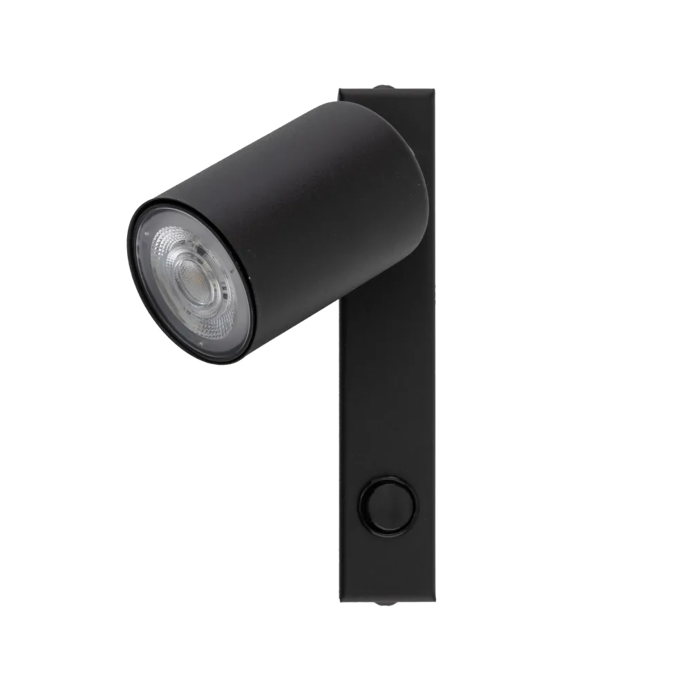 Applique Camera Da Letto-Selezionato da Mazzolaluce Applique nero con interruttore faretto orientabile per comodino camera da letto