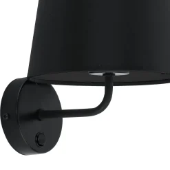 Applique Camera Da Letto-Selezionato da Mazzolaluce Applique nero con interruttore per comodino camera da letto