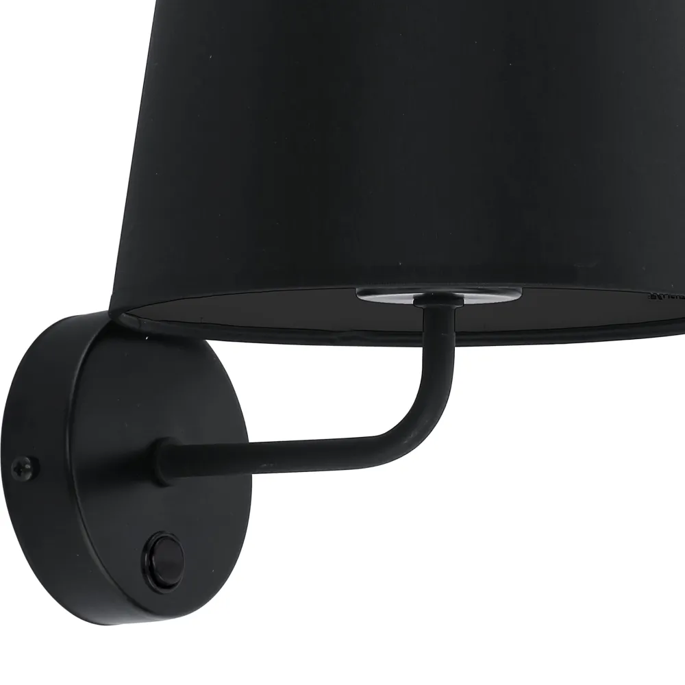 Applique Camera Da Letto-Selezionato da Mazzolaluce Applique nero con interruttore per comodino camera da letto