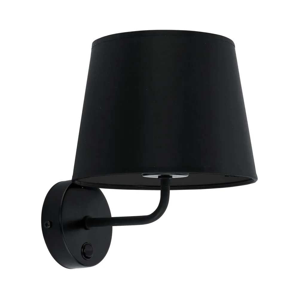 Applique Camera Da Letto-Selezionato da Mazzolaluce Applique nero con interruttore per comodino camera da letto