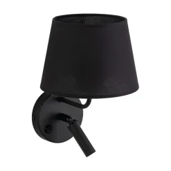 Applique Camera Da Letto-Selezionato da Mazzolaluce Applique nero con interruttore doppia luce per comodino camera da letto