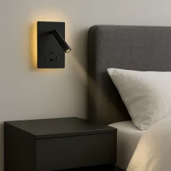 Applique Camera Da Letto-Selezionato da Mazzolaluce Applique nero da comodino luce led 3000k orientabile