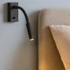 Applique Camera Da Letto-Selezionato da Mazzolaluce Applique nero da comodino per camera da letto led 3w 3000k orientabile