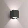 Applique Da Esterno-Ideal Lux Applique nero da esterno cubo fp