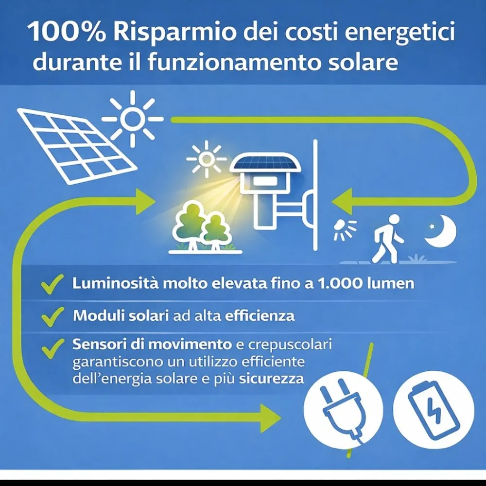Applique Da Esterno-Selezionato da Mazzolaluce Applique nero da esterno ibrido luce solare led con sensore di movimento crepuscolare