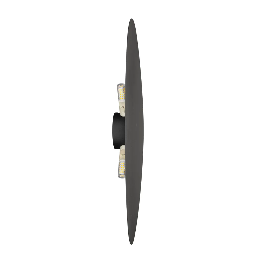 Applique Da Parete-Selezionato da Mazzolaluce Applique nero design moderno luce indiretta 49 cm