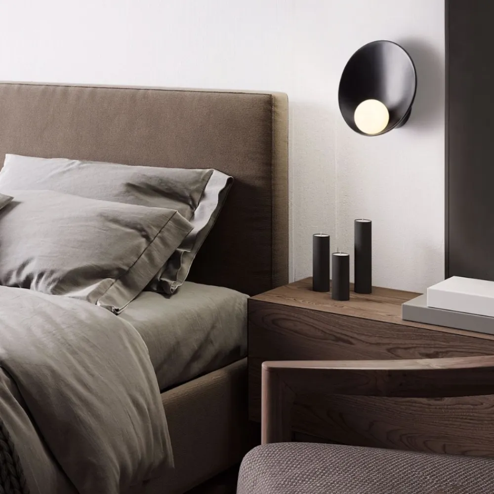 Applique Camera Da Letto-Selezionato da Mazzolaluce Applique nero design per comodino camera da letto