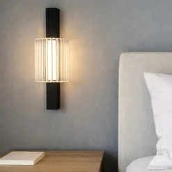 Applique Camera Da Letto-Selezionato da Mazzolaluce Applique nero in vetro da comodino per camera da letto