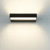 Applique Da Parete-IsyLuce Applique nero plate duplex led 15w 3000k-4000k