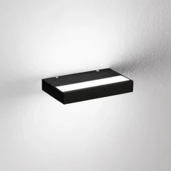 Applique Da Parete-IsyLuce Applique nero plate duplex led 15w 3000k-4000k
