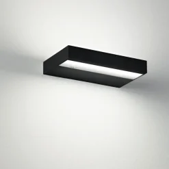 Applique Da Parete-IsyLuce Applique nero plate duplex led 15w 3000k-4000k