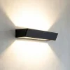 Applique Da Parete-Selezionato da Mazzolaluce Applique nero led 30w 3000k da parete design moderna