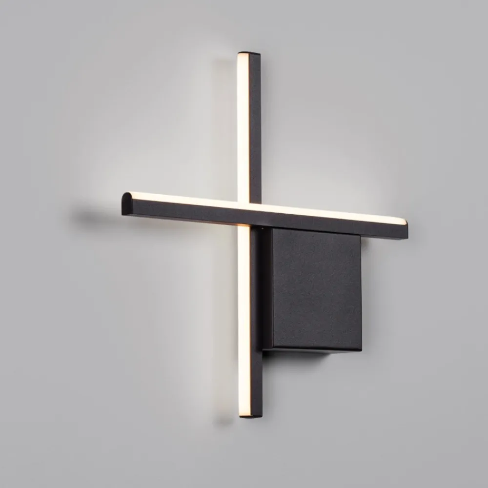 Applique Da Parete-Selezionato da Mazzolaluce Applique nero led 10w 3000k design moderna da parete