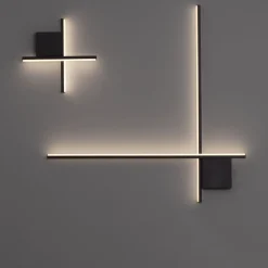 Applique Da Parete-Selezionato da Mazzolaluce Applique nero led 10w 3000k design moderna da parete