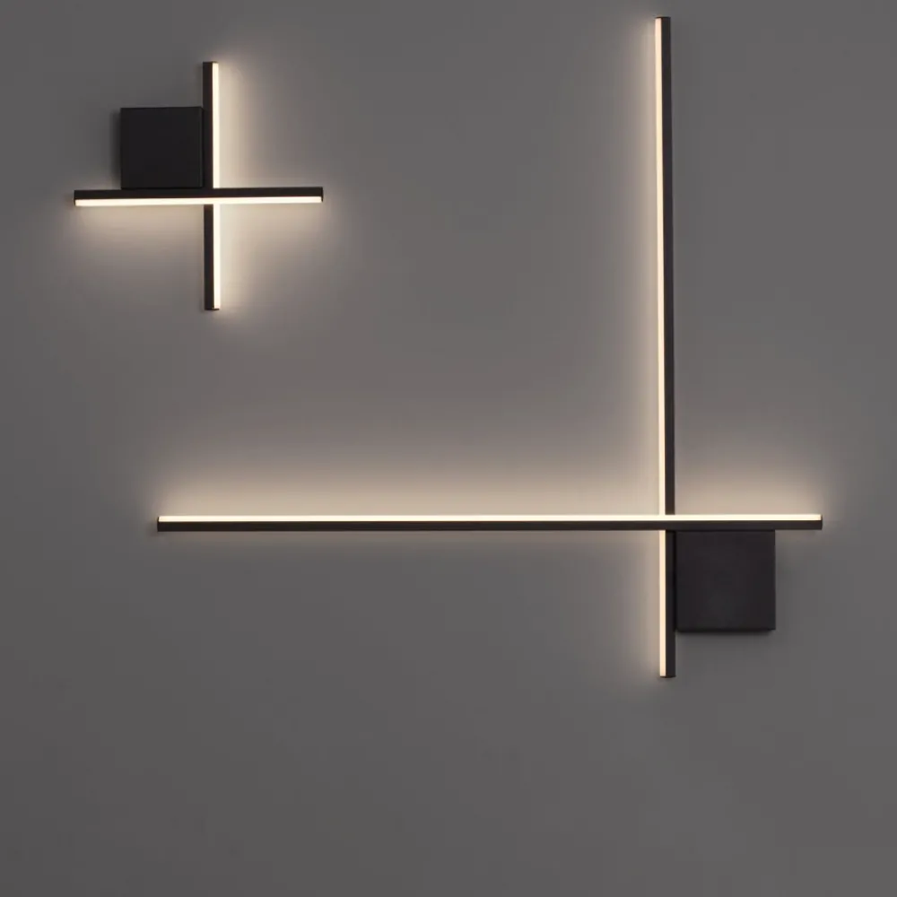 Applique Da Parete-Selezionato da Mazzolaluce Applique nero led 10w 3000k design moderna da parete
