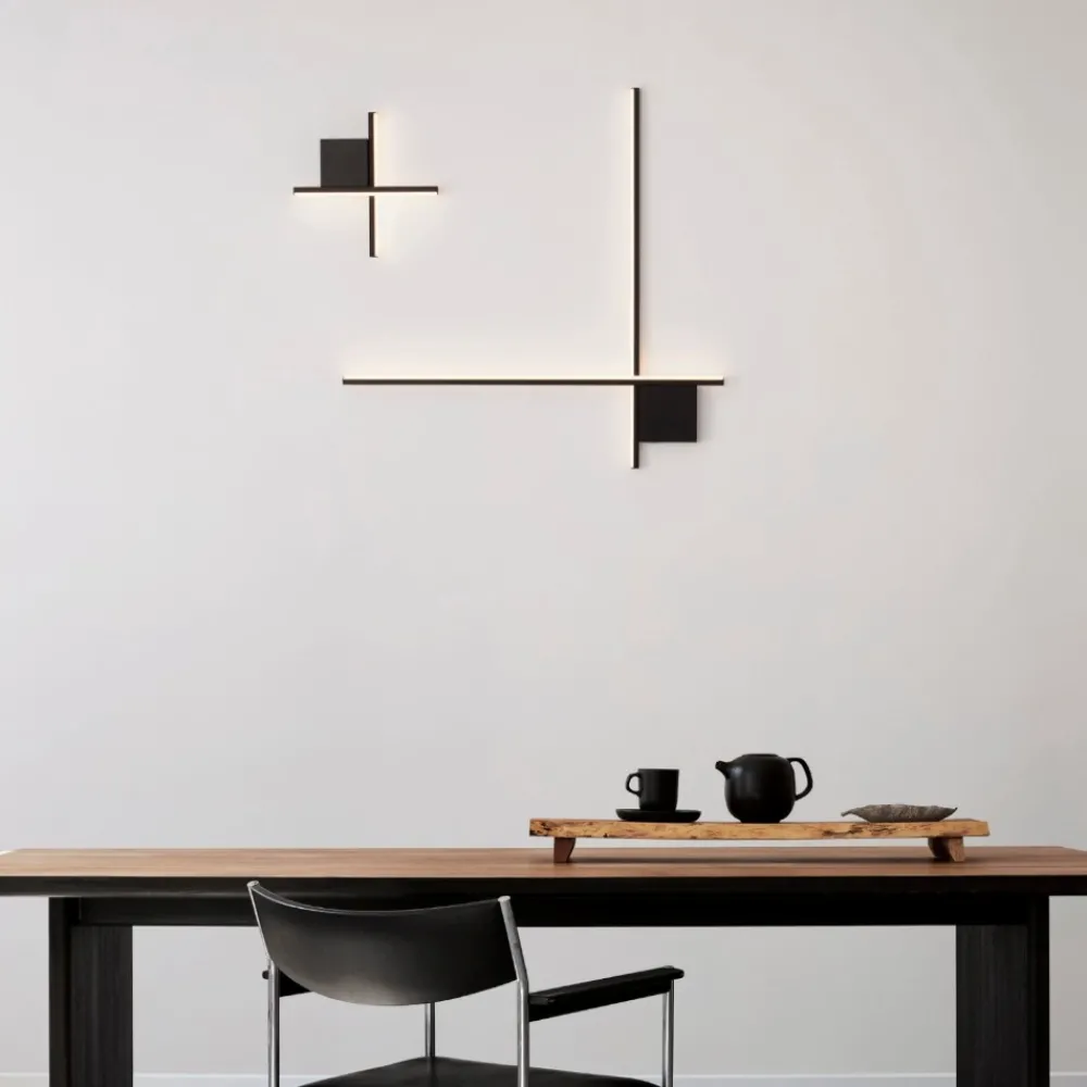 Applique Da Parete-Selezionato da Mazzolaluce Applique nero led 10w 3000k design moderna da parete
