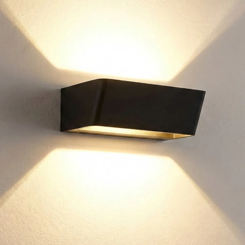 Applique Da Parete-Selezionato da Mazzolaluce Applique nero led 15w 3000k design moderna luce biemissione
