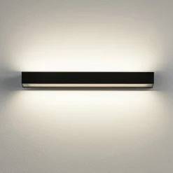 Applique Da Parete-IsyLuce Applique nero led 24w 4000k moderna