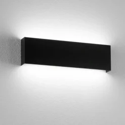 Applique Da Parete-IsyLuce Applique nero led 18w 4000k moderna rettangolare