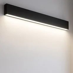 Applique Da Parete-Linea Light Applique nero led 41w 3000k mono emissione box w1