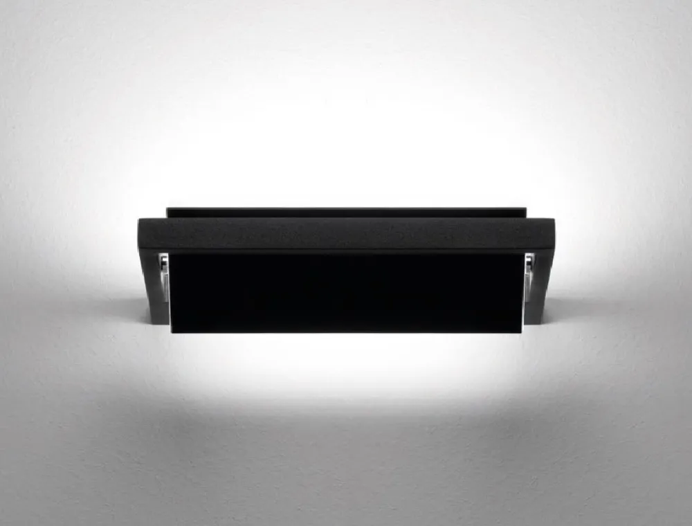 Applique Da Parete-Stilnovo Applique nero led 19w 3000k tablet orientabile per soggiorno