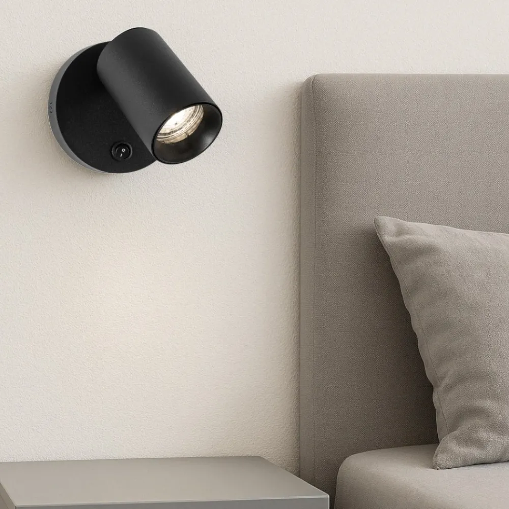 Applique Camera Da Letto-Selezionato da Mazzolaluce Applique nero luce orientabile per comodino camera da letto