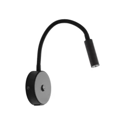 Applique Camera Da Letto-Selezionato da Mazzolaluce Applique nero orientabile con interruttore presa usb per comodini camera da letto