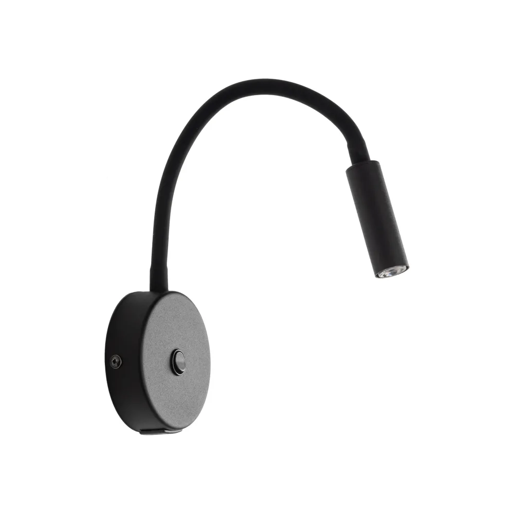 Applique Camera Da Letto-Selezionato da Mazzolaluce Applique nero orientabile con interruttore presa usb per comodini camera da letto