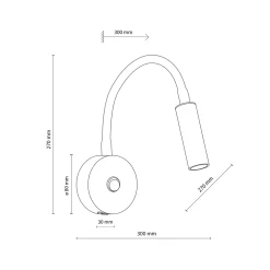 Applique Camera Da Letto-Selezionato da Mazzolaluce Applique nero orientabile con interruttore presa usb per comodini camera da letto