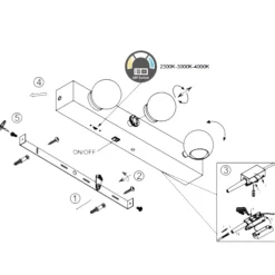 Applique Camera Da Letto-Selezionato da Mazzolaluce Applique nero orientabile per camera da letto led 2300k 3000k 4000k