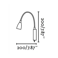 Applique Camera Da Letto-Selezionato da Mazzolaluce Applique nero orientabile 3w 3000k per comodino camera da letto