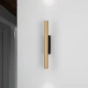 Applique Da Parete-Selezionato da Mazzolaluce Applique nero oro da parete cilindro rigato led 11w 3000k