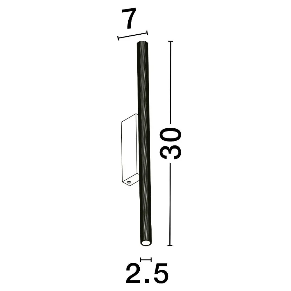 Applique Da Parete-Selezionato da Mazzolaluce Applique nero oro da parete cilindro rigato led 11w 3000k