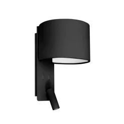 Applique Camera Da Letto-Selezionato da Mazzolaluce Applique nero per comodino da camera da letto moderna doppia luce orientabile