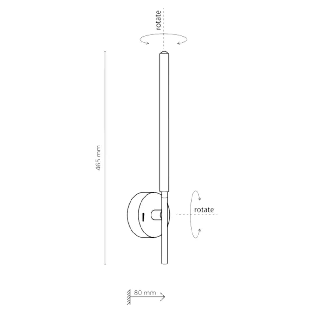 Applique Camera Da Letto-Selezionato da Mazzolaluce Applique nero per comodino moderna orientabile
