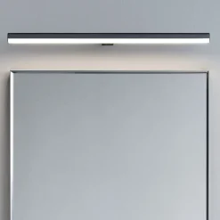 Applique Da Bagno-Selezionato da Mazzolaluce Applique nero per specchio da bagno 18w 3000k fissaggio clip