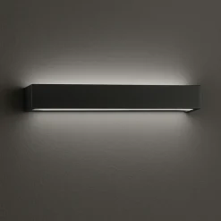 Applique Da Parete-Perenz Illuminazione Applique nero rettangolare led 14w 3000k moderna rummo perenz