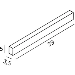 Applique Da Parete-Perenz Illuminazione Applique nero rettangolare led 14w 3000k moderna rummo perenz