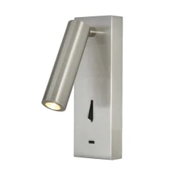Applique Camera Da Letto-Selezionato da Mazzolaluce Applique nickel led 3000k squadrato per comodino per camera da letto